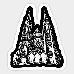 Castle ink ( white ) Sticker